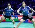 Pasangan pebulutangkis Amri Syahnawi/Nita Violina Marwah lolos ke perempat final Hylo Open 2026 usai menang dalam laga Derbi Indonesia. (Sumber: Instagram/@badminton.ina)
