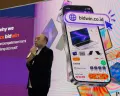 JBA Indonesia di Indocomtech 2026 memperluas pasar lelang elektronik dengan perkenalkan Bidwin. (Sumber: Poskota/Aldi Harlanda Irawan)