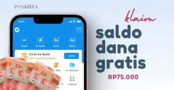 Klaim DANA Kaget Rp75.000 ke dompet digital. (Sumber: Poskota/Della Amelia)