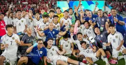Timnas Indonesia U-17 mencatat sejarah penting dengan mengalahkan Korea Selatan di laga pembuka Piala Asia U-17 2025. (Sumber: X/@timnasindonesia)