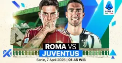 Info live streaming AS Roma vs Juventus di giornata 31 Serie A Liga Italia 2024-25. (Sumber: Vidio)