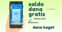 Klaim DANA Kaget berisi saldo Rp100.000. (Sumber: Poskota/Della Amelia)