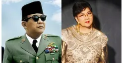 Kolase Titiek Puspa dengan Presiden Pertama RI Soekarno yang terpukau dengan suara dan penampilan Titiek muda saat menyanyi di Istana Negara. (Sumber: Kolase Dok Instagram Titiek Puspa)