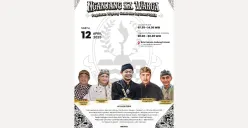 Poster kegiatan Abdi Nagri Nganjang ka Warga yang akan digelar di Bale Pakuan, Kota Bandung, pada Sabtu, 12 April 2025. Kegiatan ini menghadirkan layanan publik serta hiburan wayang golek empat dalang. (Sumber: Diskominfo Jabar)