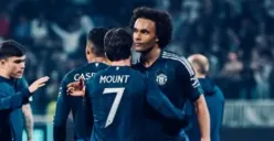 Manchester United saat nyaris menang di leg pertama perempatfinal Europa League melawan Lyon (Sumber: Instagram/@manchesterunited)