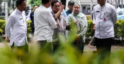 Gubernur DKI Jakarta, Pramono Anung, meninjau langsung kesiapan Taman Ayodia di Kebayoran Baru, Jakarta Selatan, Jum'at, 11 April 2025. (Sumber: Poskota/Bilal Nugraha Ginanjar)