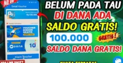 Langsung dari aplikasi DANA, kamu bisa klaim saldo gratis hingga Rp100.000. Gak harus nunggu. (Sumber: YouTube/@Sandi Tutorial)