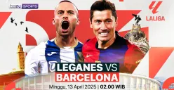 Link live streaming Leganes vs Barcelona. (Sumber: Vidio)