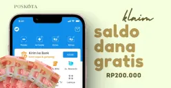 Klaim saldo DANA gratis Rp200.000 ke dompet elektronik. (Sumber: Poskota/Della Amelia)