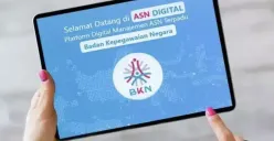 Tampilan portal ASN Digital dari BKN dengan fitur login berbasis OTP dan QR Code untuk keamanan MFA terbaru tahun 2025. (Sumber: Dok/BKN)
