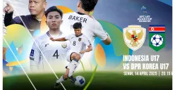 Link live streaming Piala Asia U-17 Timnas Indonesia vs Korea Utara kick off jam 21.00 WIB. (Sumber: Vision+)