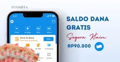 Klaim saldo DANA gratis Rp90.000. (Sumber: Poskota/Della Amelia)