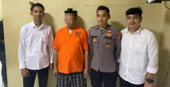 Tersangka RFB yang juga anggota DPRD Banten sebelum dijebloskan ke dalam penjara atas dugaan kasus tindak pidana penipuan. (Sumber: Dok. Ditreskrimum Polda Banten)