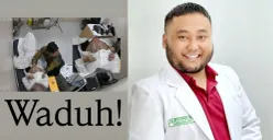 Tangkapan layar video CCTV unggahan drg Mirza saat menerima curhat dari korban pelecehan seksual oleh dokter kandungan di Garut. (Sumber: Instagram/@drg.mirza)