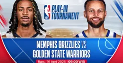 Link live streaming Golden State Warriors vs Memphis Grizzlies. (Sumber: Vidio)