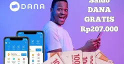 Cara klaim saldo gratis hari ini Rp207.000 melalui fitur DANA Kaget.  (Sumber: Poskota/Syania Nurul Lita Baikuni)