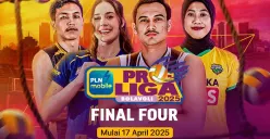Live streaming Jakarta Popsivo Polwan vs Electric PLN dan Jakarta LavAni vs Samator di final four Proliga 2025. (Sumber: Vidio)
