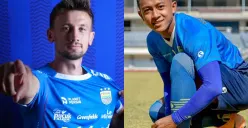 Potret pemain Persib, Mateo Kocijan (kiri) dan Febri Hariyadi (kanan). (Sumber: Instagram/@kandaboll.)