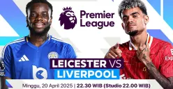 Link live streaming Leicester City vs Liverpool. (Sumber: Vidio)