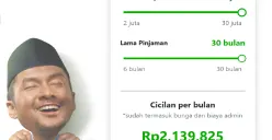 Ajukan pinjaman di Tunaiku untuk dapatkan dana Rp30 juta dengan tenor cicilan panjang sampai 30 bulan. (Sumber: Tangkap Layar tunaiku.com)