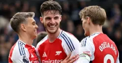 Arsenal masih memimpin di puncak klasemen Liga Inggris pekan ke-20 usai Man City ditahan imbang Chelsea dini hari tadi.  (Sumber: Instagram/@arsenal)