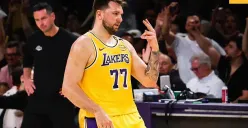 Luka Doncic tampil on fire saat LA Lakers mengalahkan Minnesota Timberwolves di game 2 playoff NBA 2025. (Sumber: Instagram @lakers)