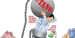 Ilustrasi beban mahasiswa jika membayar UKT menggunakan pinjaman online (pinjol). (Sumber: UNAIR)
