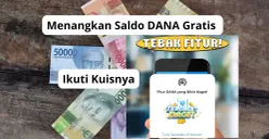 Kuis berhadiah saldo DANA gratis dari aplikasi dompet elektronik. (Canva)