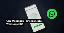 Cara mengubah tampilan status WhatsApp lama ke tampilan terbaru. (Canva)