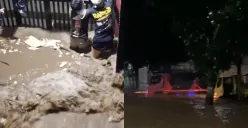Potret banjir cianjur yang merendam raturan rumah warga. (Sumber: Instagram/@visitcianjur)