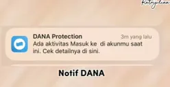 Notifikasi akun DANA kamu terkena hacker. (Sumber: YouTube/@Ratni Juliaa)
