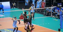 Hasil final four Proliga 2025, Bhayangkara Presisi membuka peluang lolos ke grand final usai mengandaskan Surabaya Samator. (Sumber: Humas Proliga)