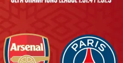 Semifinal leg pertama Liga Champions 2024/2025, Arsenal vs Paris Saint-Germain, Rabu, 30 April 2025. (Sumber: @ais_jkt)