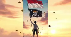 Bendera One Piece ramai dikibarkan dengan Merah Putih. Ini aturan hukumnya. (Sumber: X/@EDitektif)