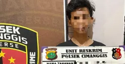 Pelaku pencuri rumah kosong di Jalan Kapitan Raya, Kota Depok, yang masih berstatus pelajar SMK, berhasil ditangkap Polsek Cimanggis. (Sumber: Dok Polsek Cimanggis)