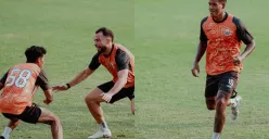 Potret pemain Persija Jakarta menjelang laga melawan Persita Tangerang. (Sumber: Instagram/@persija)