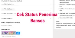 Ilustrasi cara cek status penerima bantuan sosial (bansos). (Sumber: Cek Bansos)
