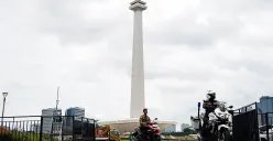 Kawasan Monas, Jakarta Pusat yang akan menjadi lokasi Pesta Rakyat HUT RI ke-80 pada Minggu, 16 Agustus 2025. (Sumber: Poskota/Bilal Nugraha Ginanjar)