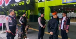 Sebanyak 38 ekor anjing pelacak diterjunkan dalam operasi pengamanan perayaan HUT ke-80 RI kawasan Monas dan Bundaran HI, Jakarta Pusat, Minggu, 17 Agustus 2025. (Sumber: Dok. Mabes Polri)