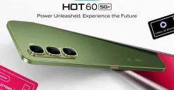 HP Infinix Hot 60 5G Plus - Cek daftar harga lengkap dan spesifikasi 6 HP Infinix dengan RAM besar 8 GB. Dilengkapi baterai jumbo dan chipset andal untuk gaming lancar tanpa lag. (Sumber: Infinix)
