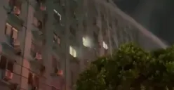 Apartemen City Park, Cengkareng, Jakarta Barat, terbakar pada Selasa, 19 Agustus 2025. (Sumber: Dok Warga)
