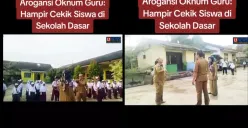 Kepala sekolah di Lampung viral ancam cekik murid saat upacara (Sumber: TikTok/sorotanlampung)