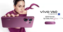 Vivo V60 - Daftar 5 smartphone Android dengan kamera depan terbaik 2024. Dari harga 7 jutaan hingga flagship, temukan ponsel yang cocok untuk vlogging, selfie grup, dan konten profesional Anda. (Sumber: vivo.com)