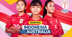 Link live streaming Timnas Indonesia vs Australia di semifinal Piala AFF Wanita U-16 2025. (Sumber: Vidio)