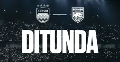 Pertandingan Persib vs Borneo FC ditunda (Sumber: X/@persib)