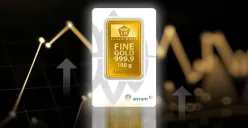 Harga emas batangan PT Aneka Tambang Tbk (Antam) pada awal pekan ini terpantau masih bertahan hari ini, Senin, 9 Februari 2026. (Sumber: logammulia.com)