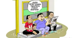 Obrolan Warteg tentang cuaca ekstrem. (Sumber: Poskota/Arif Setiadi)