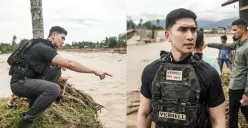 Penampilan Verrell Bramasta saat meninjau lokasi banjir dan longsor Sumatera Barat. (Sumber: Instagram/@bramastavrl)