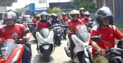 Kolaborasi Federal Oil dan SiTepat lewat Sowan Nyaman menghadirkan aktivitas riding. (Sumber: Dok. PT EMLI)