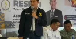 ASPIRASI: Anggota DPRD Jabar, Abdul Karim, saat menggelar reses tahun 2025 dengan menyerap aspirasi dari seluruh Ketua APDESI se Kabupaten Canjur di Meeting Room D’Ratna Resort, Desa Cijedil, Kecamatan Cugenang, Kabupaten Cianjur. (Sumber: Istimewa)